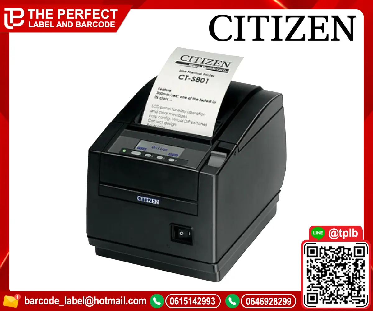 เครื่องพิมพ์บาร์โค้ด Citizen CL-S801II